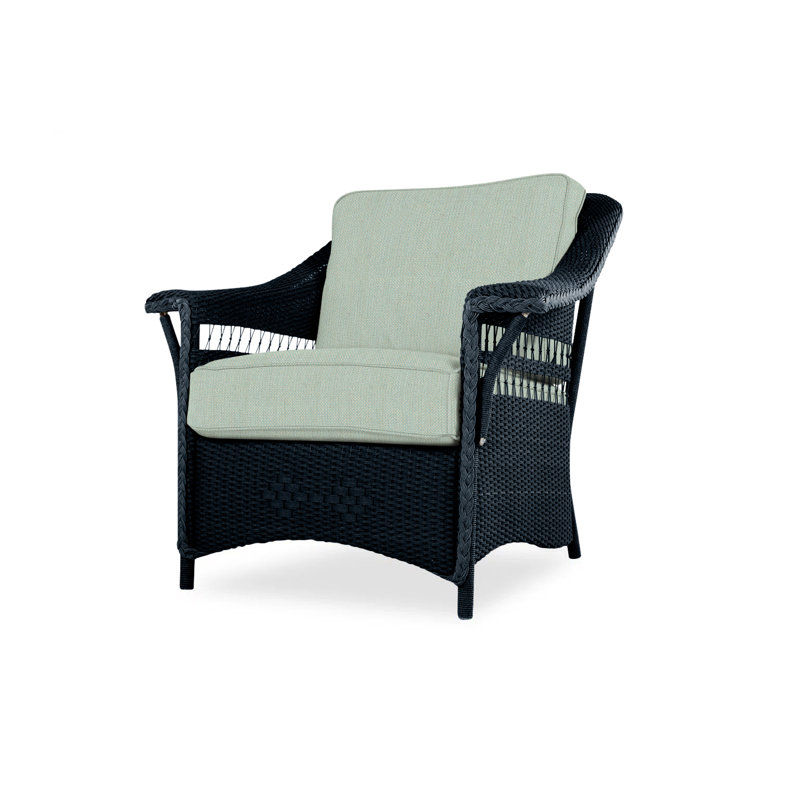 Nantucket Outdoor Lounge Chair, Sandberg Flax, Ebony