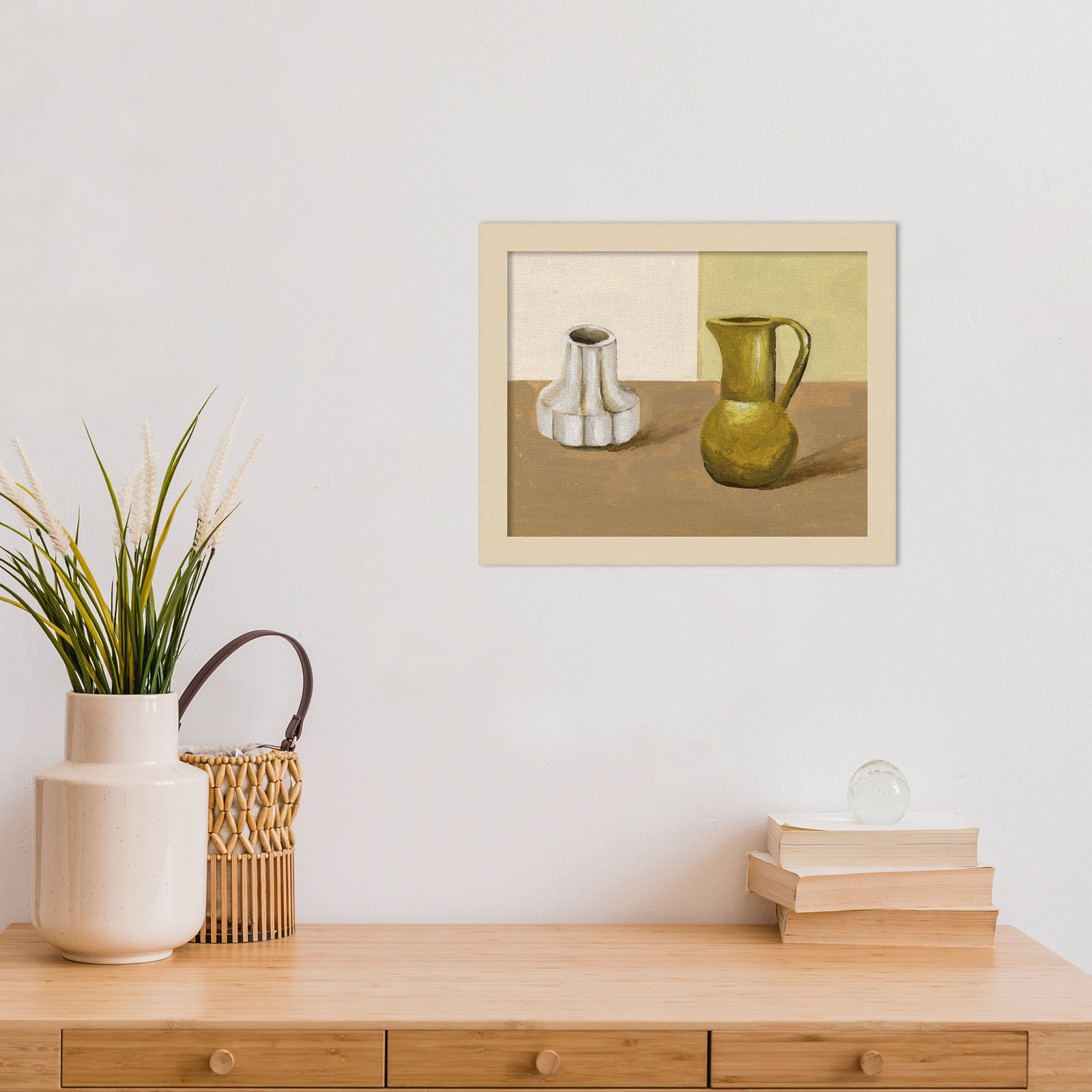 Vases I Print by Melissa Wang, Brown, 11" H x 13" W