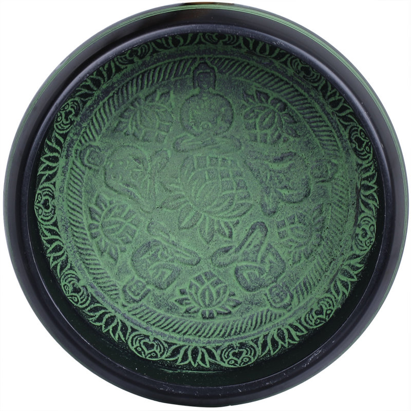 Bol décoratif en métal vert