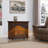 Electric Fireplace Insert, 23-Inch with Log Set, Realistic Flame | Tempered Glass+Sheet Metal | Vent Free
