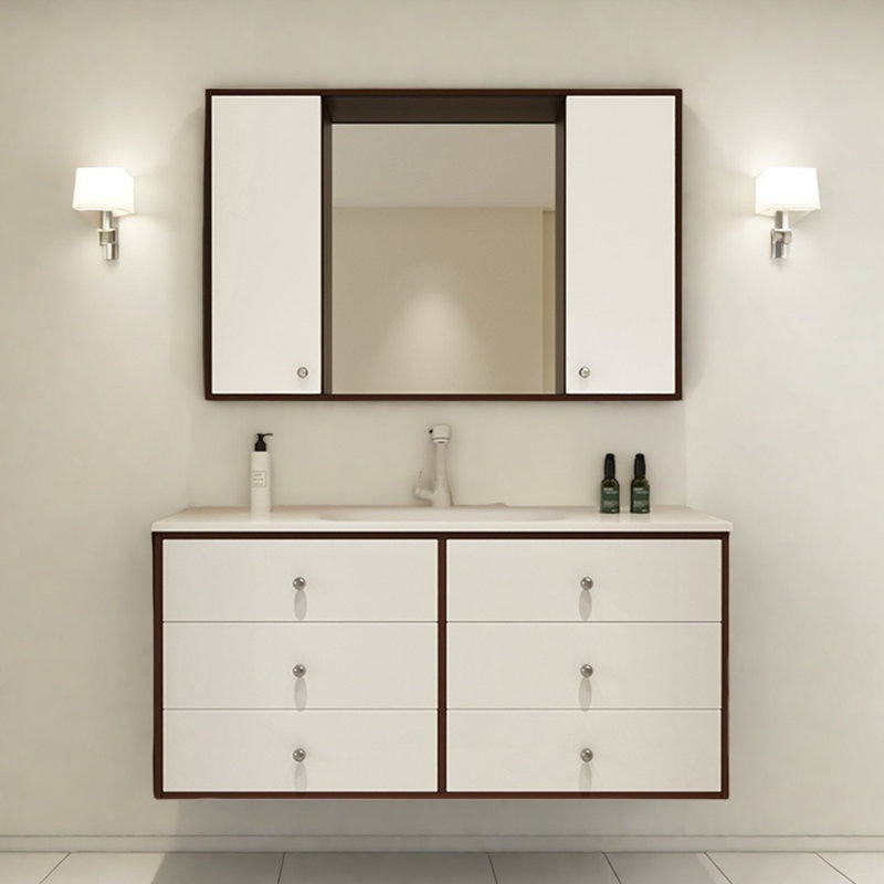 Retro style simple bathroom cabinet
