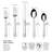Fitz And Floyd Everyday Bistro Band 45-Pc Flatware Set, Service For 8