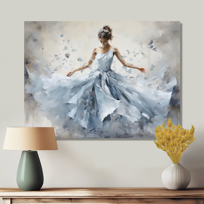 Blue Ballet Dance I - Ballet, impressions encadrées, H 24 po x l 32 po x P 1 po, Toile tendue