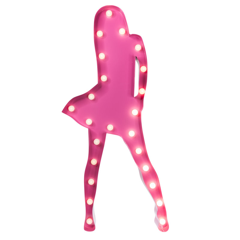 Metal Novelty Lamp, Pink