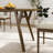 Contemporary Walnut Finish Dining Table with Solid Rubberwood Base (70")