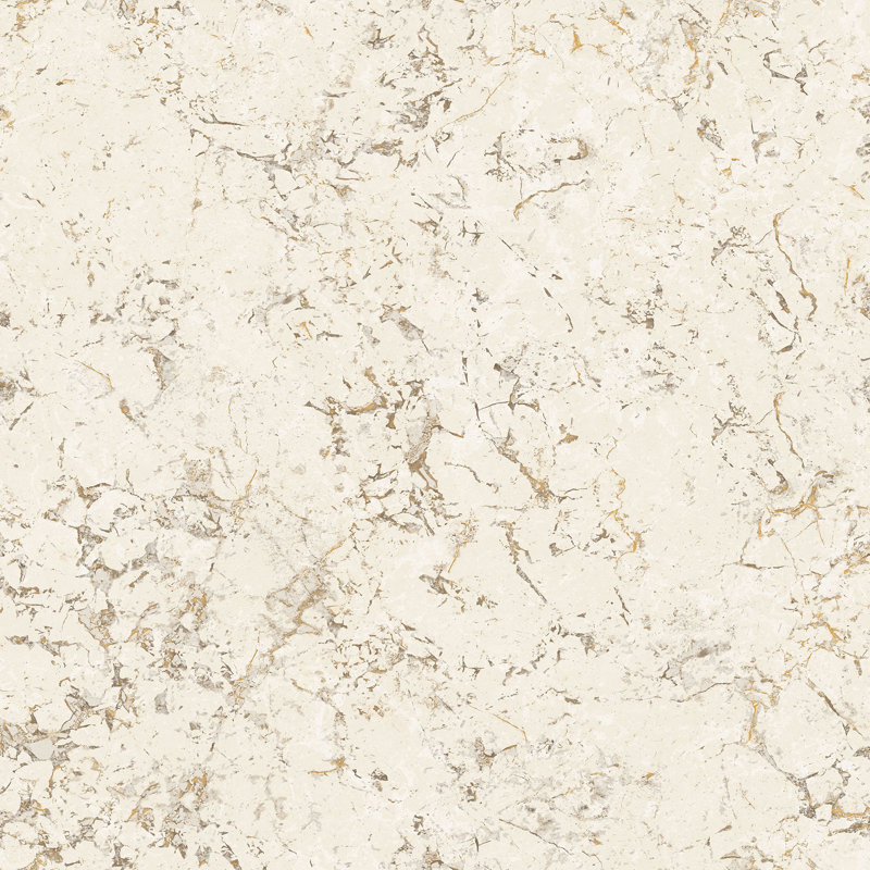 Marble Effect Wallpaper, Cream/Gold
