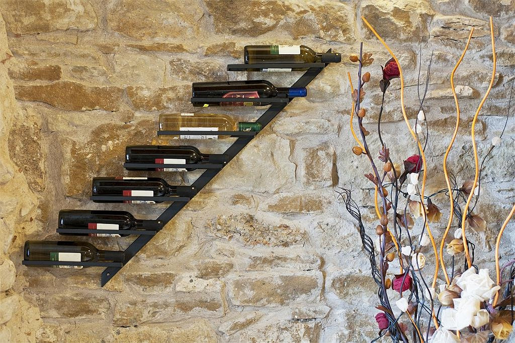 Belfry Kitchen Isla 7 Bottle Wall Mounted Wine Bottle Rack in Black ...