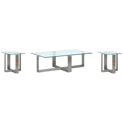 Mackinaw Rectangular Cocktail Table With 2 End Table