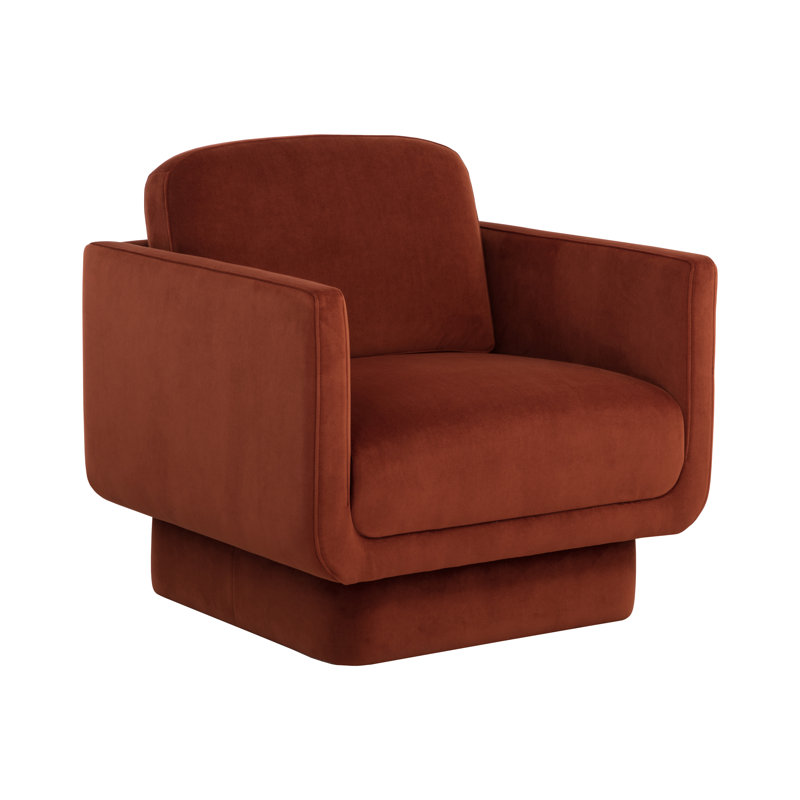 Lounge Chair, Orange Polyester