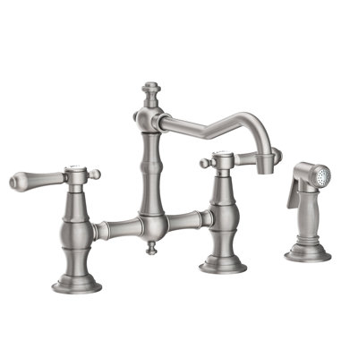 Chesterfield Kitchen Bridge Faucet with Side Spray
