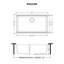 Évier de cuisine en granite à quartz encastrable 32 po Ruvati - gris urbain-94342287