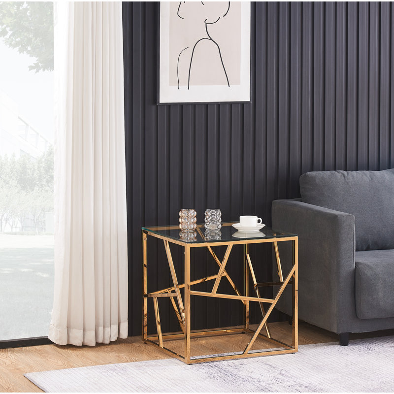 Abdu End Table, Gold
