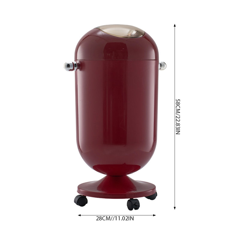 PP Waste Bin, Wine Red