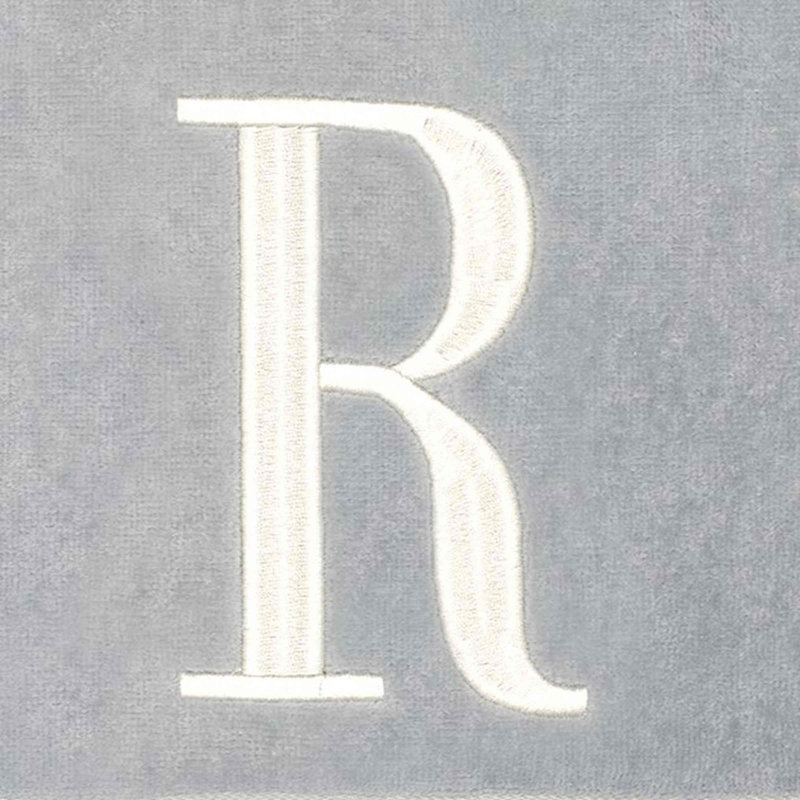 GRY/IVR Monogram Towel Set, 5 Piece Towel Set, Gray
