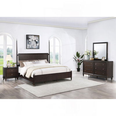 Niguel Brown 4-Piece Poster Bedroom Set