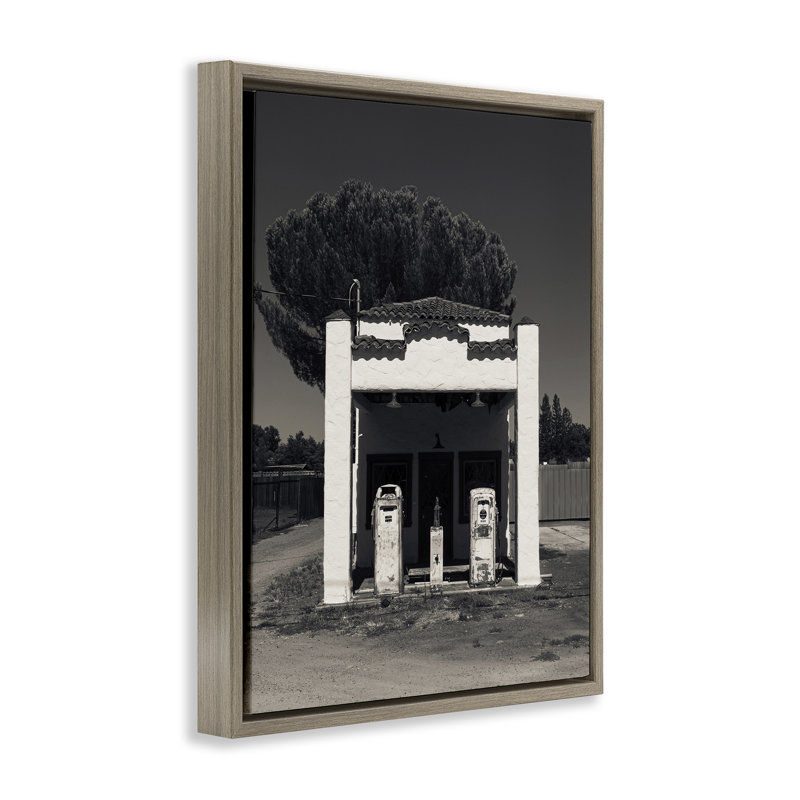 Art mural antique sur toile flottante encadrée, design par Dan Katz, H 21 po x l 17 po, Cadre flottant orme Montalcino