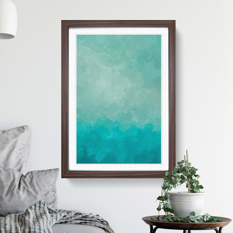 Beauty of the Sea in Abstract - Picture Frame Graphic Art Print, 36cm H x 27cm W x 2cm D, Walnut Framed