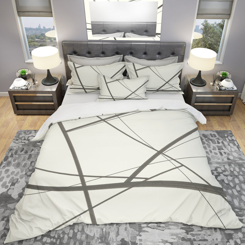 Minimalist IV Duvet Cover Set, Twin Duvet Cover + 1 Sham