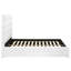 Lit plateforme double tapissier blanc Dulcey