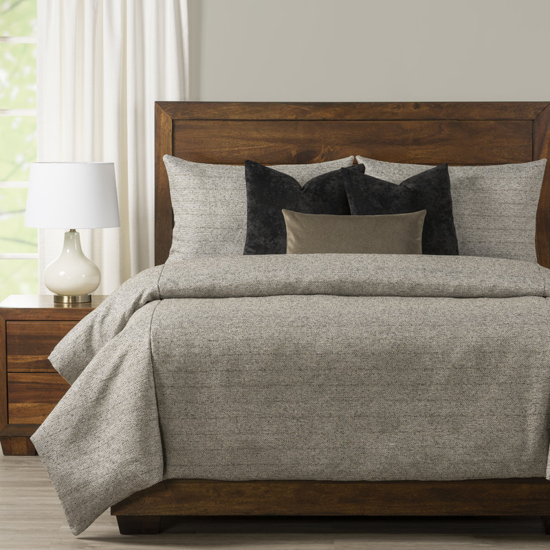 Ensemble de housse de couette et insert Tweed Adventure, Housse de couette pour très grand lit + 6 pièces, Granit