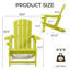 Chaise Adirondack deux en un avec porte-gobelet et fauteuil inclinable toutes saisons pour terrasse de patio et bord de piscine-114222262