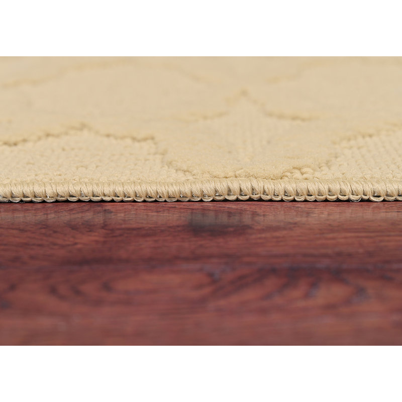 Tapis brun clair à motif géométrique Togut, Carré 12 po
