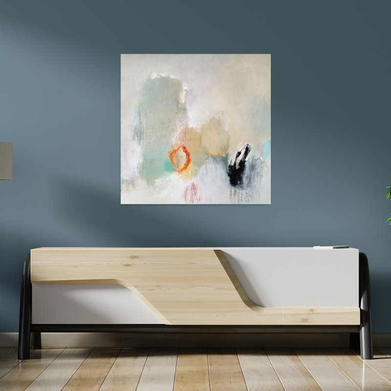 «Never Pass Here», art abstrait contemporain, H 36 po x l 36 po