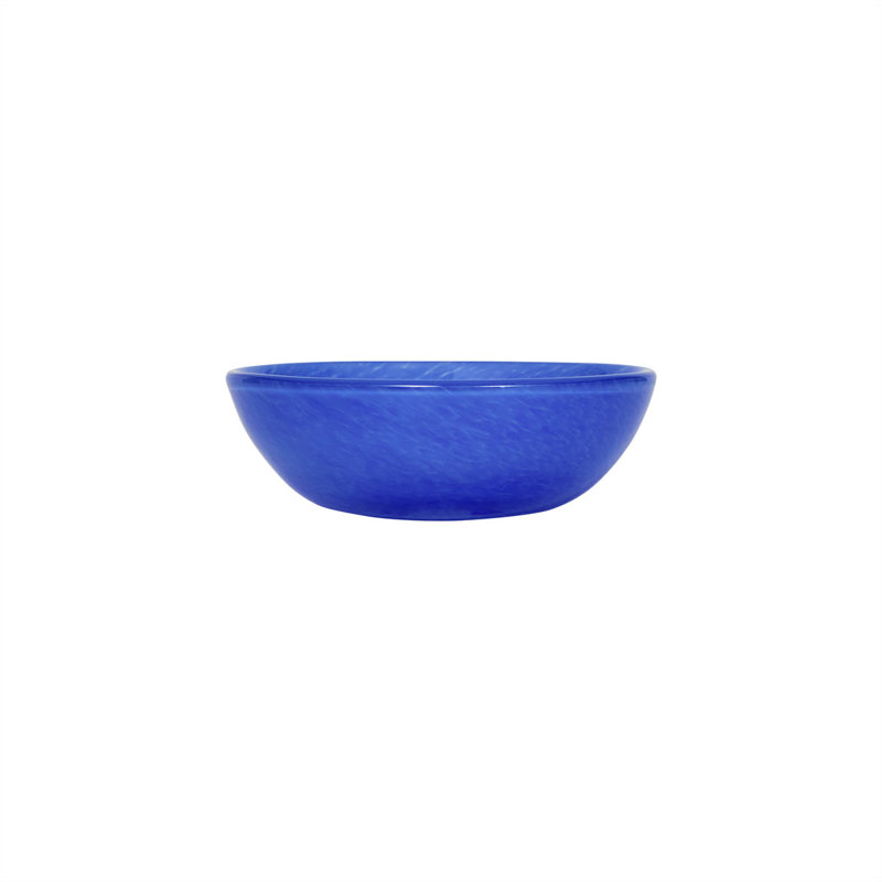 Kojo Glass Serving Bowl, Optic Blue