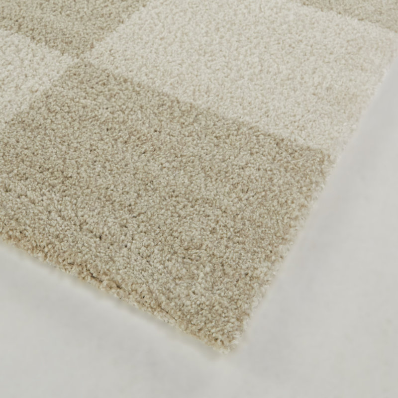 Tapis rectangulaire brun clair en polypropylène tissé à la machine Louellen, Rectangle 7 pi 10 po x 10 pi