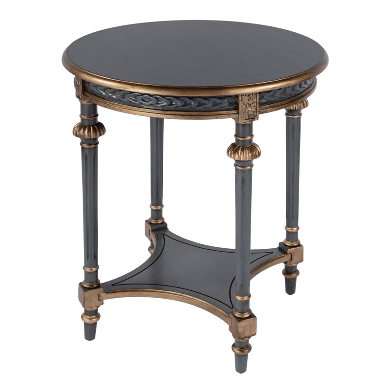 Hellinger Round End Table, Blue