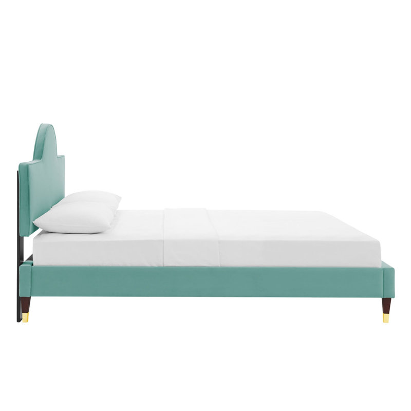 Lit en velours Aurora Performance, Double, Menthe