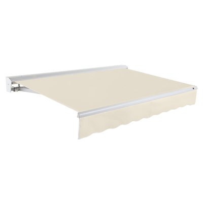 Awntech Destin Right Motorized Retractable Awning, 18' x 10', Linen