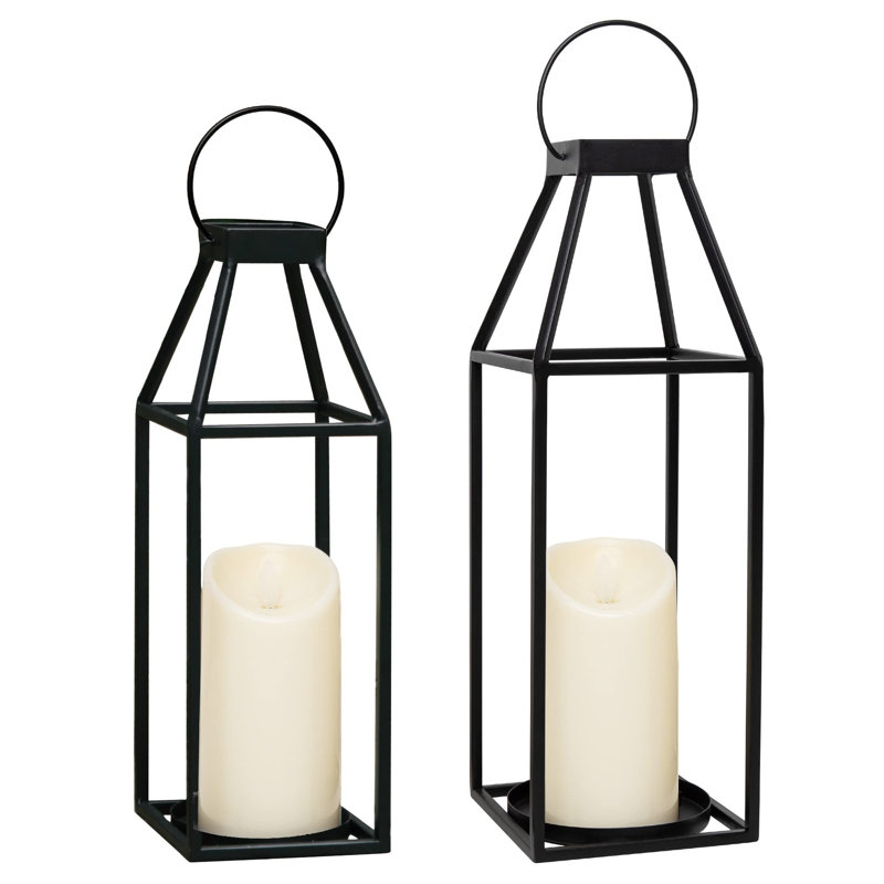 Kainoah 17.4'' H Metal Lantern with Candle Included