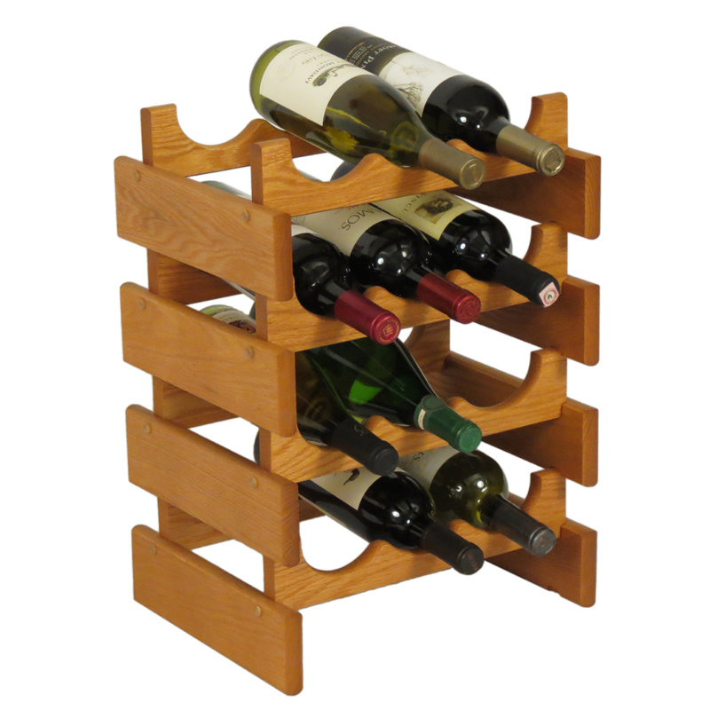 Support à vin Geis, Chêne moyen, H 19,125 po x l 14 po x P 10,75 po