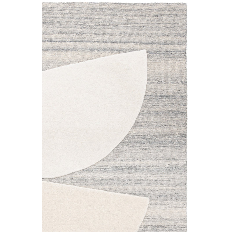 Lecresha Ebony Hand Tufted Wool Pile Rug, Rectangle 5' x 8'