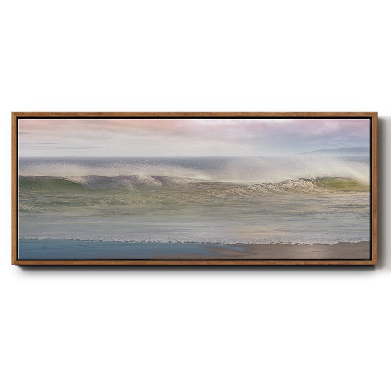California Surf encadré sur toile, Noyer, H 24 po x l 60 po