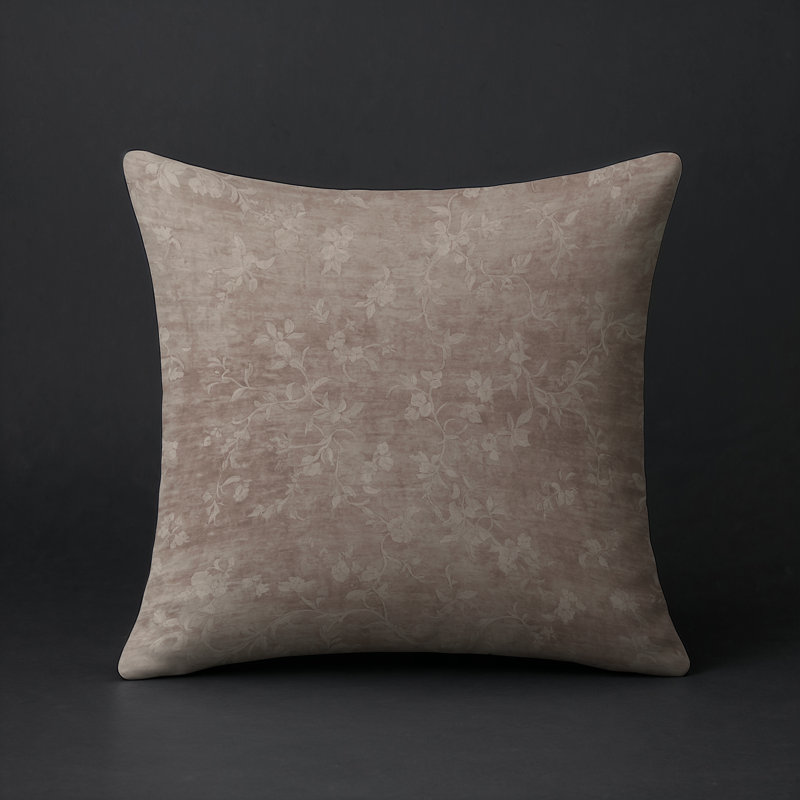 Coussin décoratif intérieur et extérieur Modern, Brun / taupe / ivoire géométrique, Carré 18 po