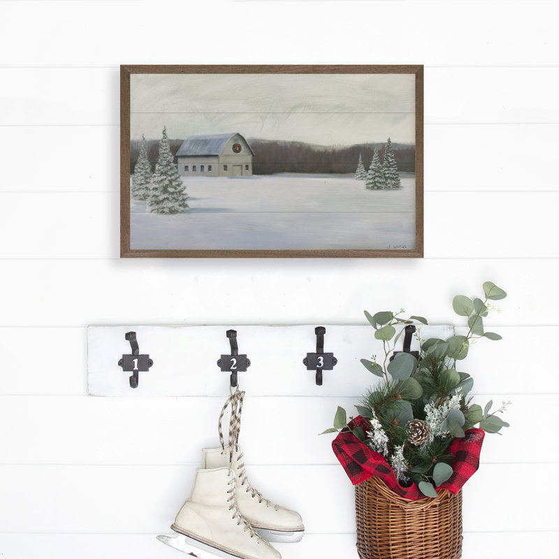 Holiday Winter Barn par James Wiens, H 16 po x l 24 po