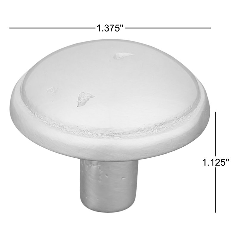 CK Series 1 3/8" Diameter Mushroom Knob, Satin Nickel (Pewter)