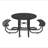 46-Inch Round Picnic Table With Umbrella Hole