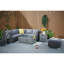 Vancouver Aluminium Frame 6 Seater Corner Sofa Set With Ice Bucket Coffee Table+rain Cover+footrest+fire Pit With Gas Bottle Storage-137162121-137162122