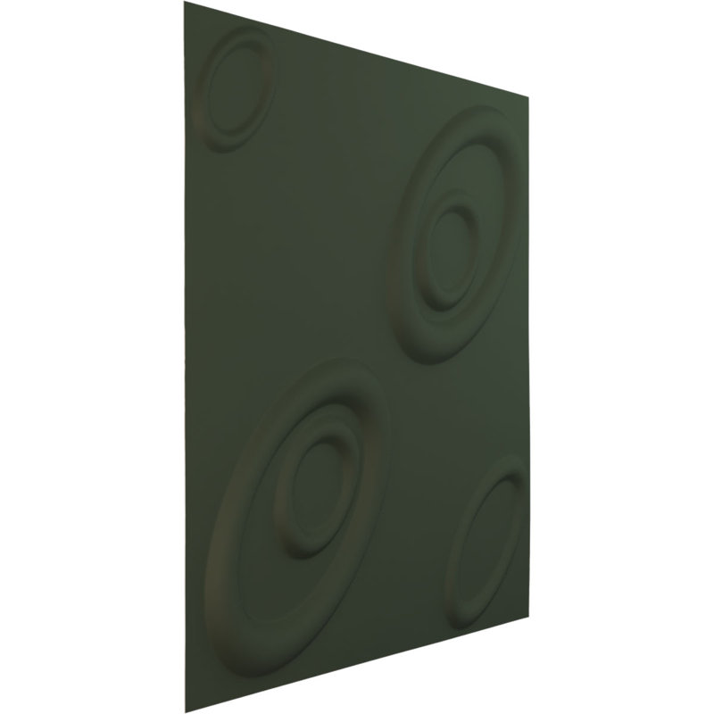 Panneau mural 3D décoratif Malone EnduraWall, L 19 5/8 po x H 19 5/8 po, Vert club de chasse satiné UltraCover