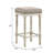 Upholstered Counter Stool with Solid Wood Frame-620813055-620813054