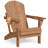 Besteiro Adirondack HDPE Foldable Chair Wood Texture  With Cup Holder-109867482