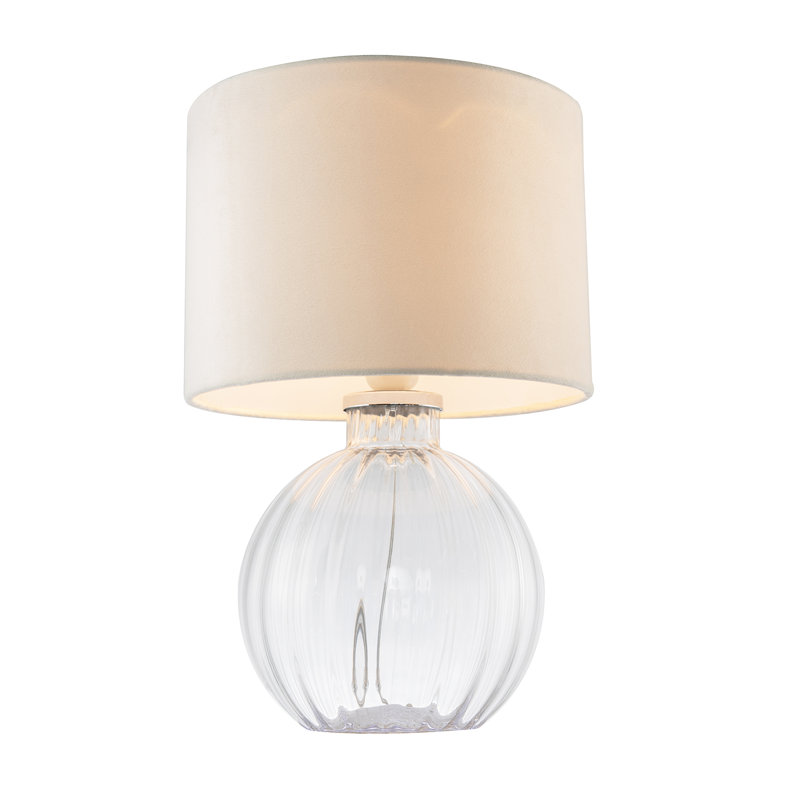 Glass Table Lamp, Clear, White