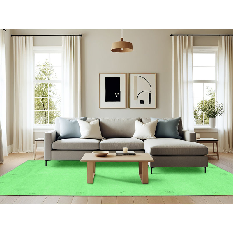 Washable Abstract Indoor Rug, Rectangle 6' x 9'