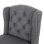 Ensemble de 2 tabourets de comptoir à oreilles capitonnés 31 po Vienna, gris anthracite et brun foncé-1808470786-1808470790