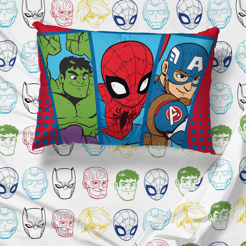 Super Hero Adventures Double Team 4 Piece Toddler Bedding Set