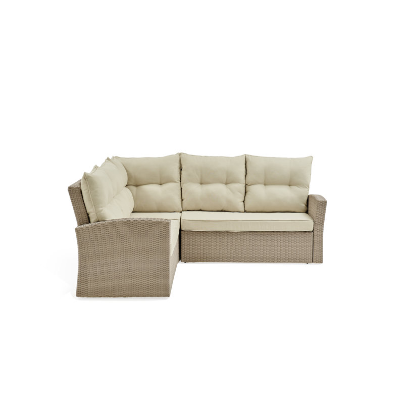 198.8cm Wide Patio Sectional with Cushions
