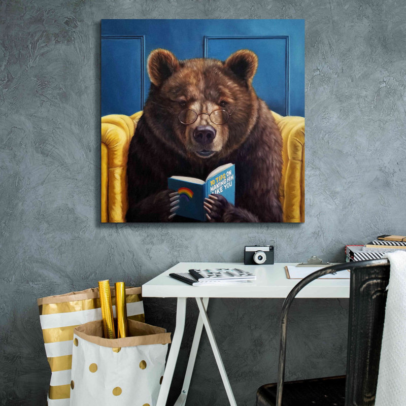 «Bear Trap» par Lucia Heffernan, art mural sur toile, H 26 po x l 26 po x P 1,5 po